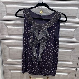 Scoop neck tank with ruffles